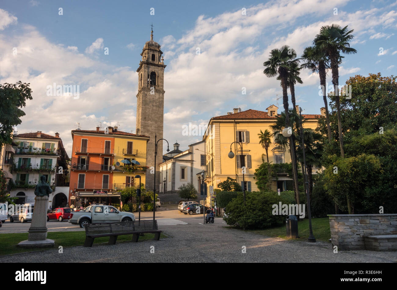 Pallanza , Italy September 7, 2018 San Leonardo church of Pallanza which depends of comune Pallanza , Italy September 7, 2018 San Leonardo church of Pallanza which depends of comune