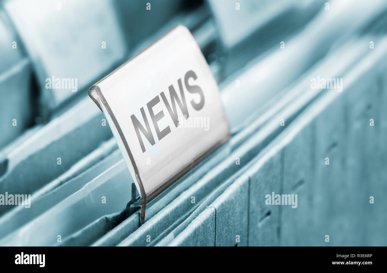 news filing folder Stock Photo