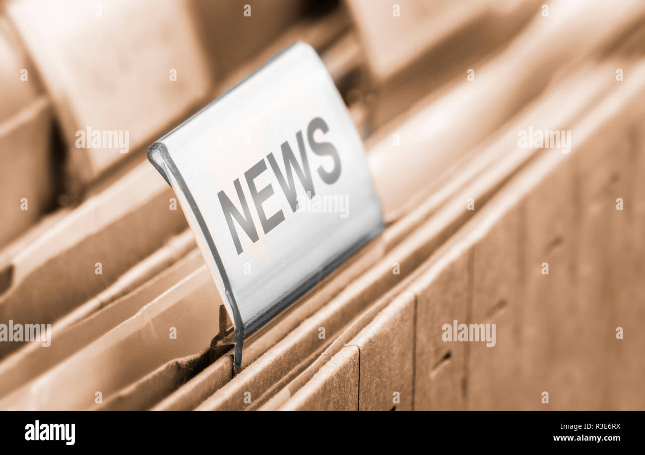 news file folder Stock Photo