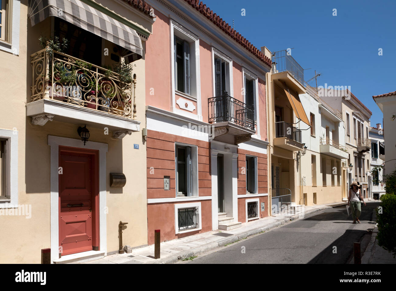 houses on tripodon plaka athens greece Stock Photo Alamy