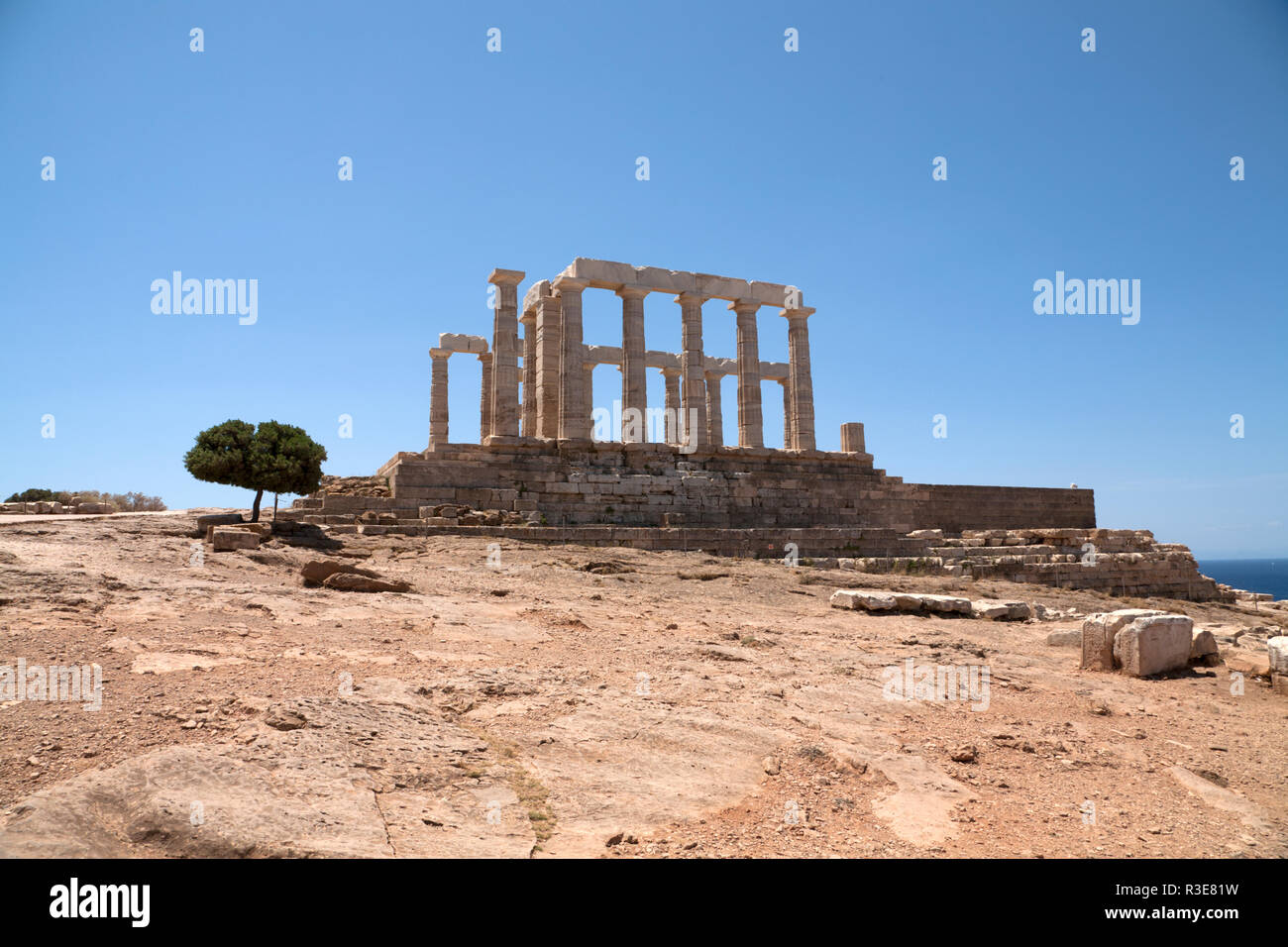 temple of poseidon sounio cape sounion attica greece Stock Photo - Alamy