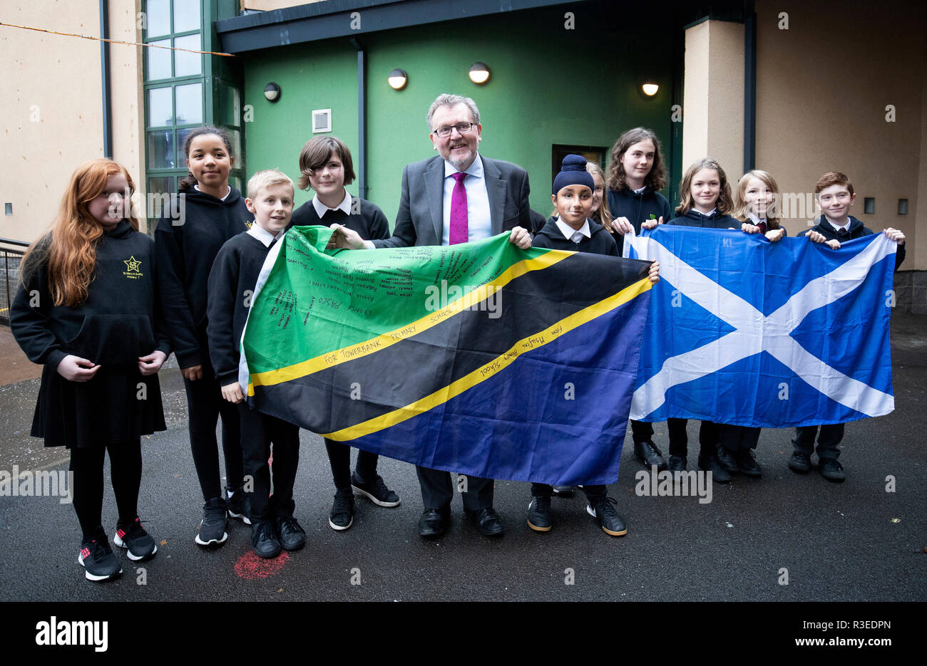 Scottish Secretary David Mundell during a visit to Towerbank Primary