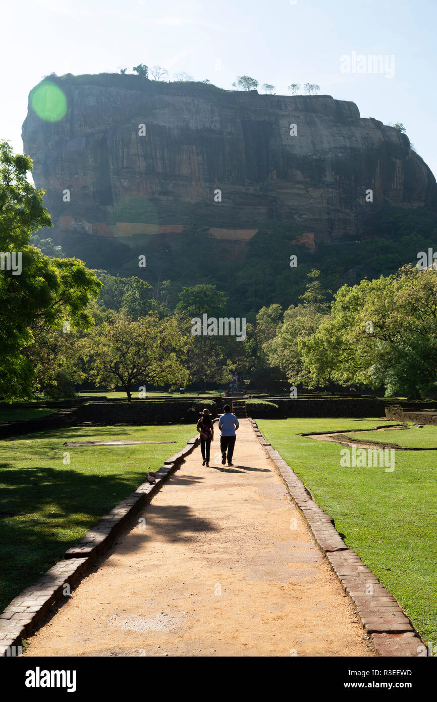 Sigiriya rock in Sri Lanka. Known as the Lion's Rock, the 180metre