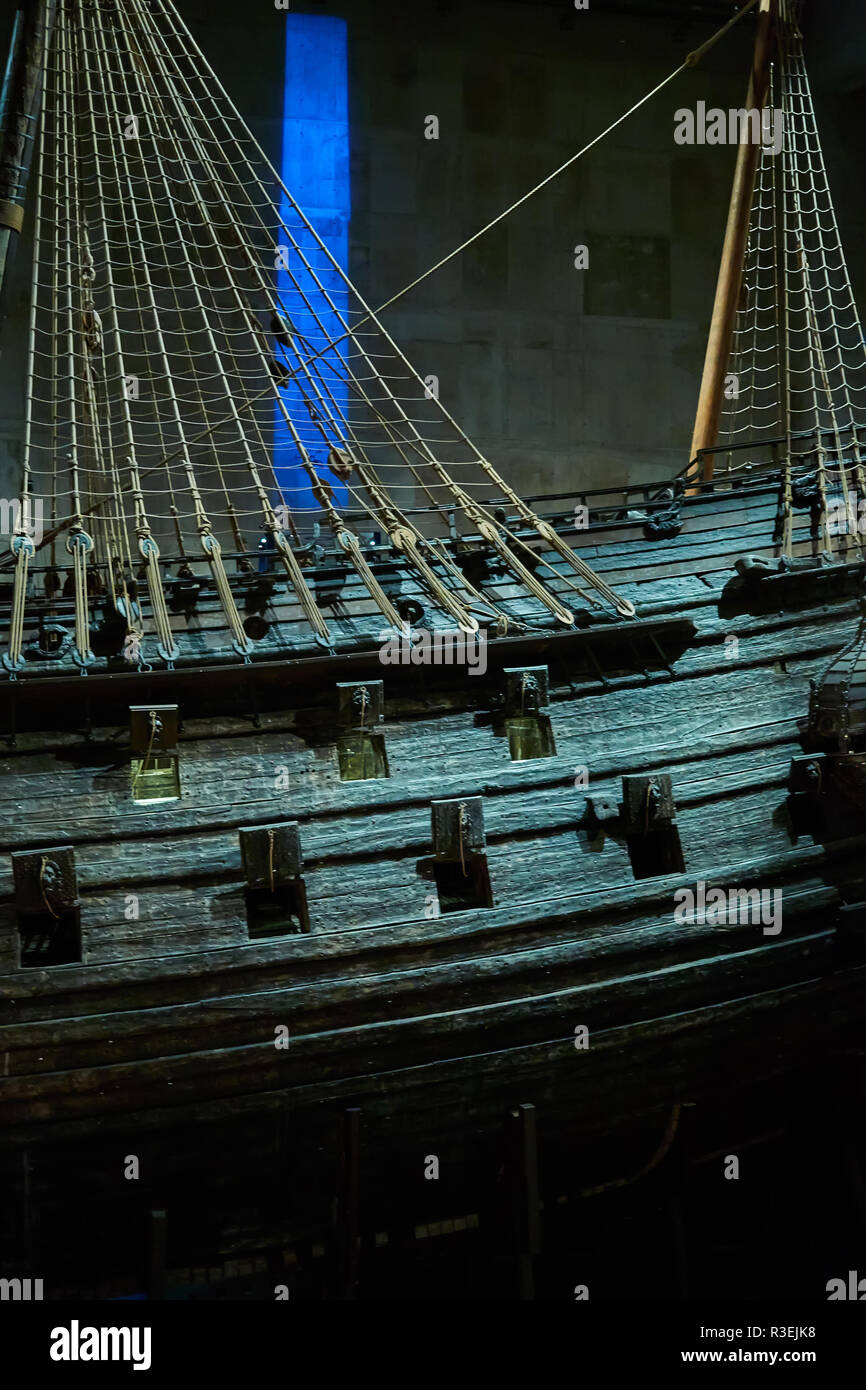 Stockholm, Swden - Novemer 6, 2018. Visit of The Vasa ship in Vasa Museum. Stock Photo