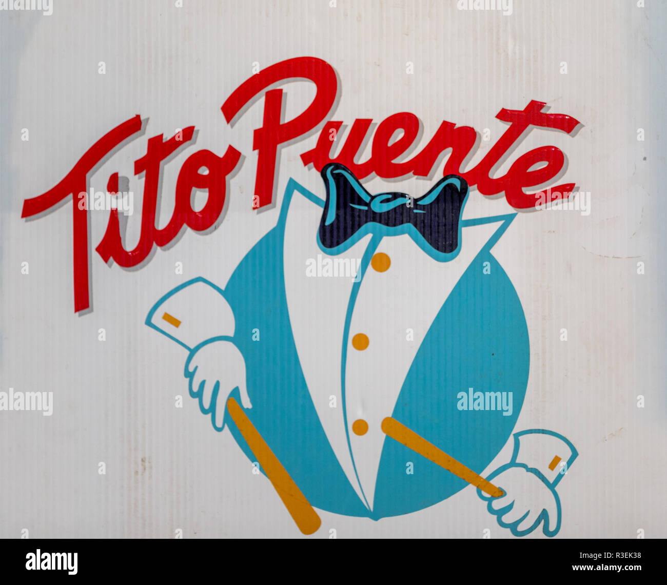 Tito Puente Jr band's sign Stock Photo