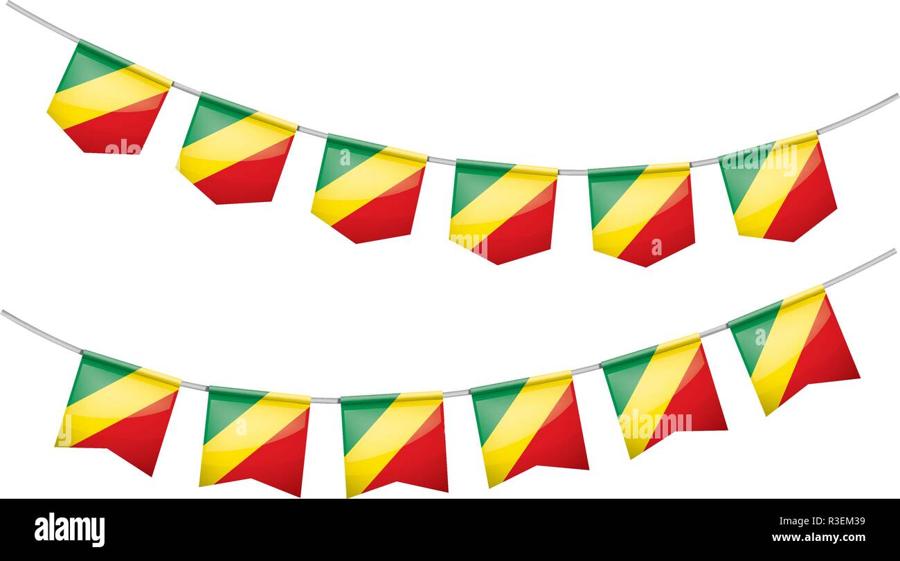 Congo flag, vector illustration on a white background Stock Vector ...