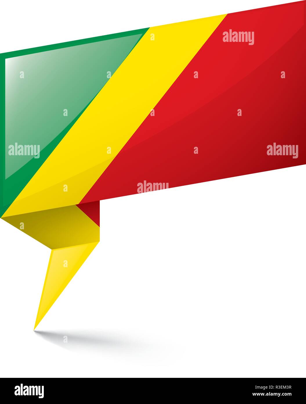 Congo flag, vector illustration on a white background Stock Vector ...