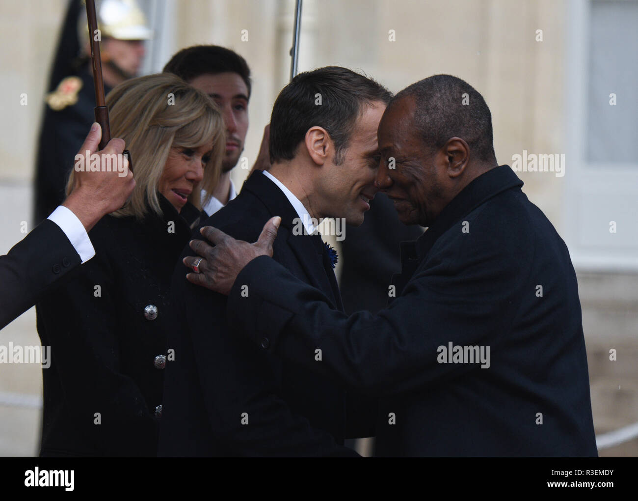 November 11 18 Paris France French President Emmanuel Macron Greets Guinea President Alpha Conde At The Elysee Palace To Join The Armistice Day Commemoration Plus De 60 Chefs D Etat Et De November 11 18 Paris France French President Emmanuel Macron Greets Guinea President Alpha Conde At The Elysee Palace To Join The Armistice Day Commemoration Plus De 60 Chefs D Etat Et De