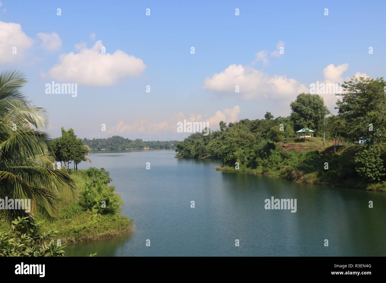 River with green nature Rangamati,in Bangladesh Stock Photo