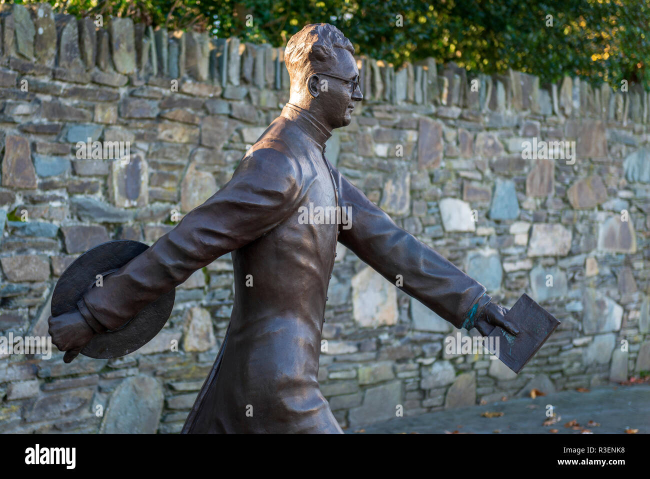 Monsignor Hugh O’Flaherty memorial monument in Killarney, County Kerry, Ireland Stock Photo