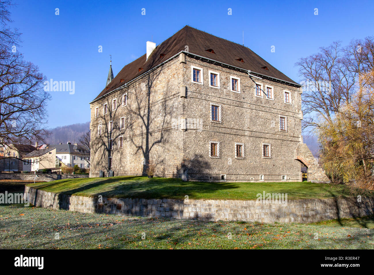 vodní trvz a muzeum, Lázně Jeseník, Jeseníky, Česká republika / water  castle and museum, spa town Jeseník, Jeseniky mountains, Czech republic  Stock Photo - Alamy