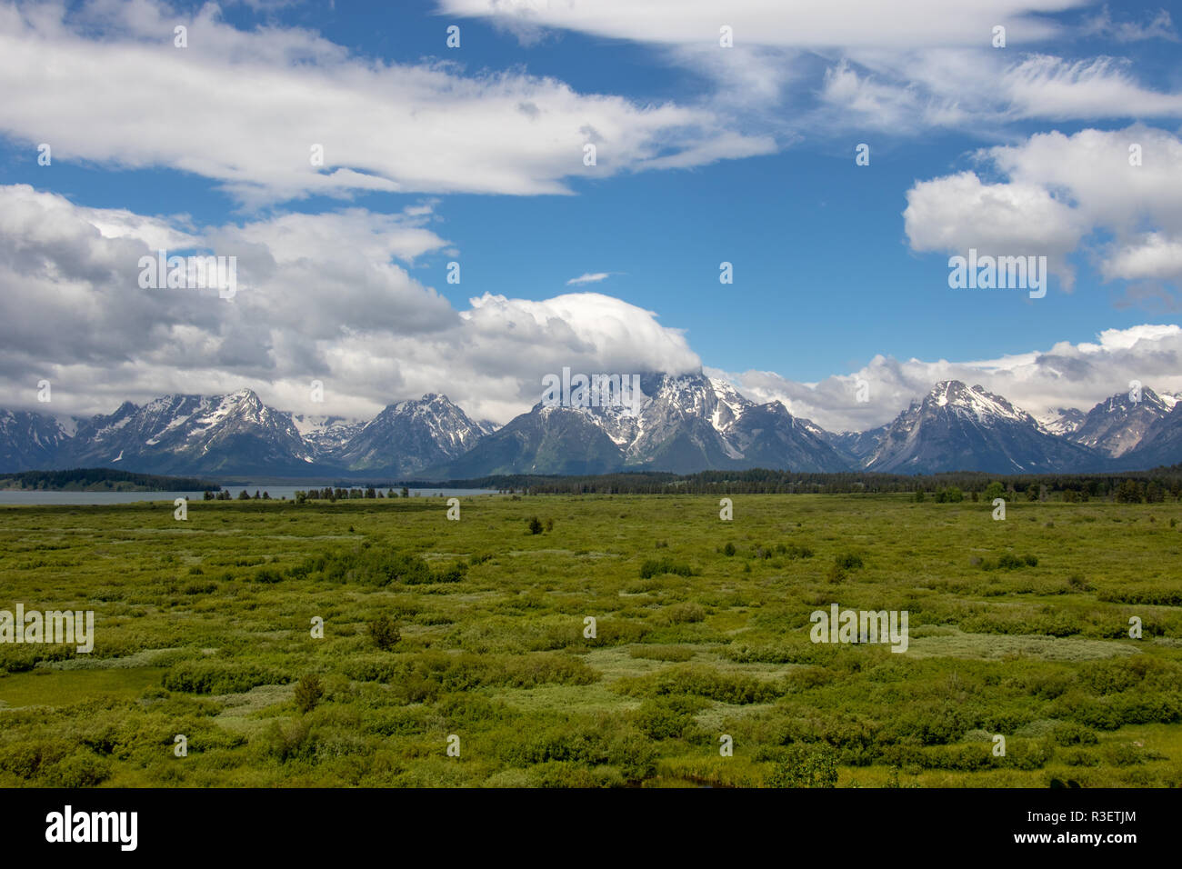 The grand Tetons photographed near Moose Wyoming Stock Photo Alamy