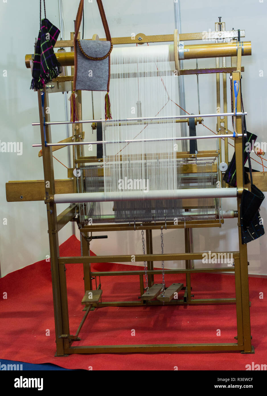 Carpet of traditional types made on a loom Stock Photo Alamy