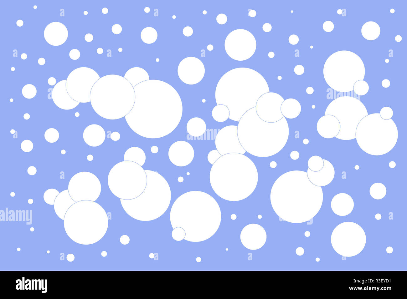 white bubbles against a light blue background Stock Photo