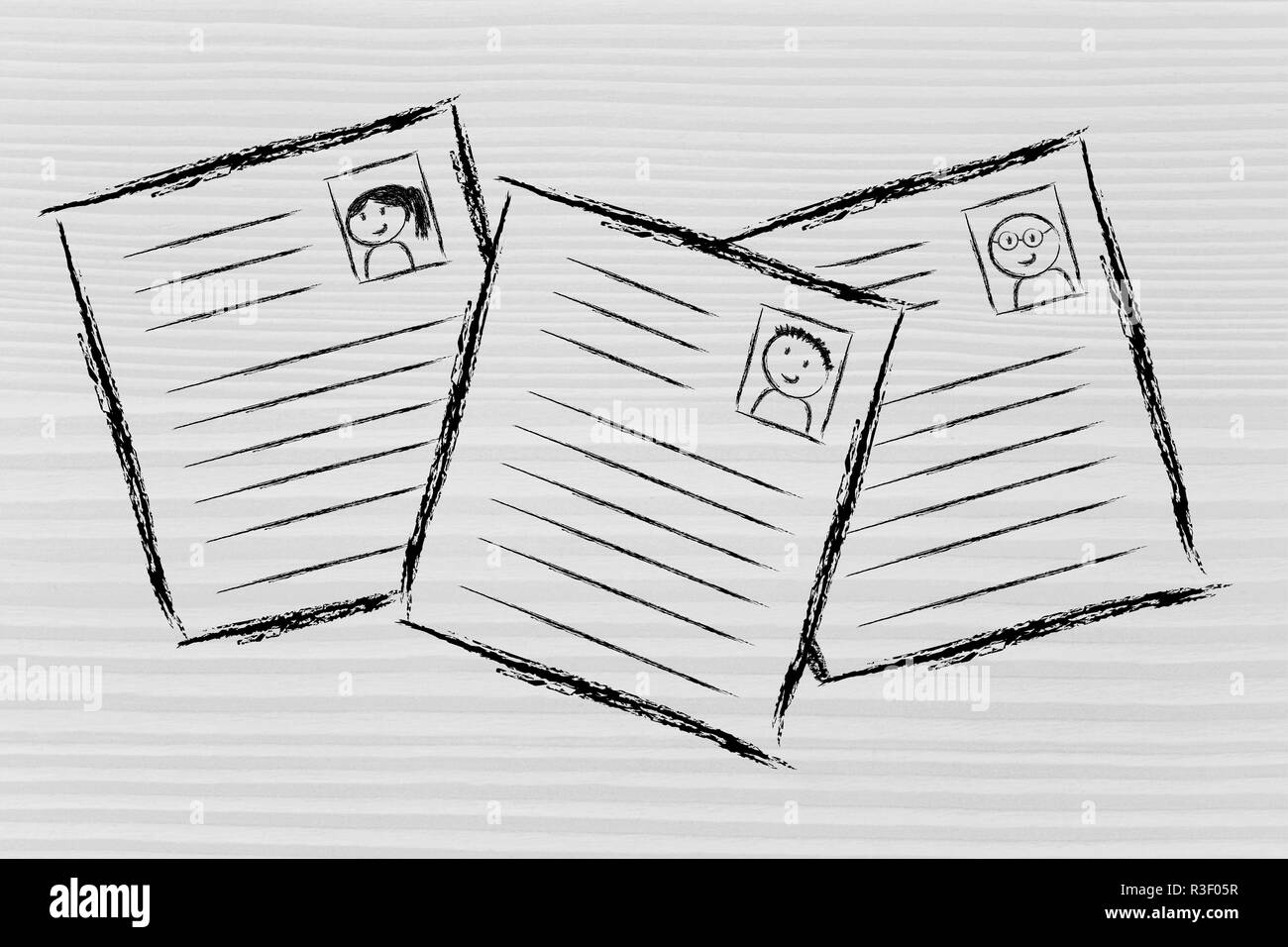Cv interview Black and White Stock Photos & Images - Alamy