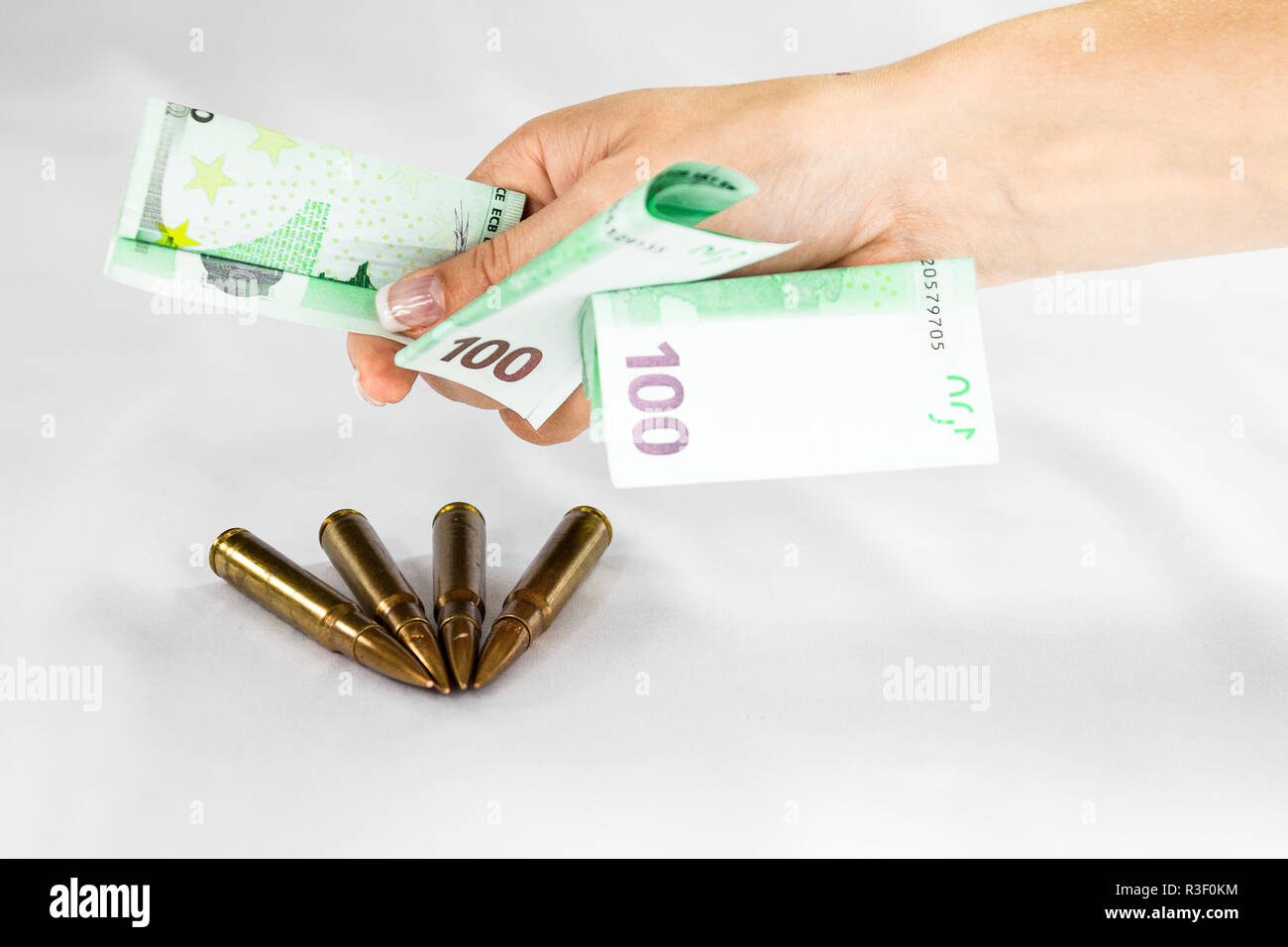 money for weapons Stock Photo