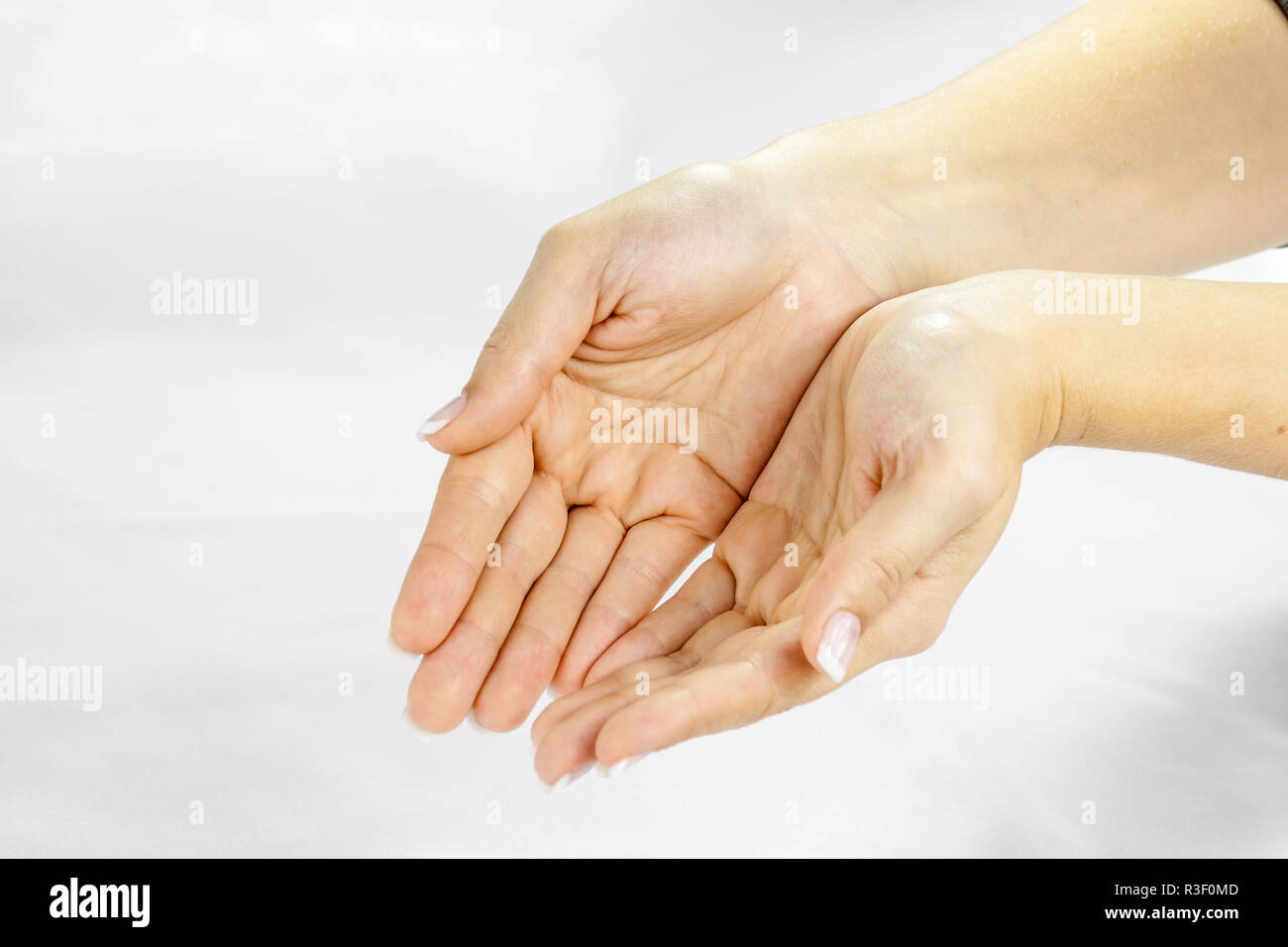 open hands Stock Photo