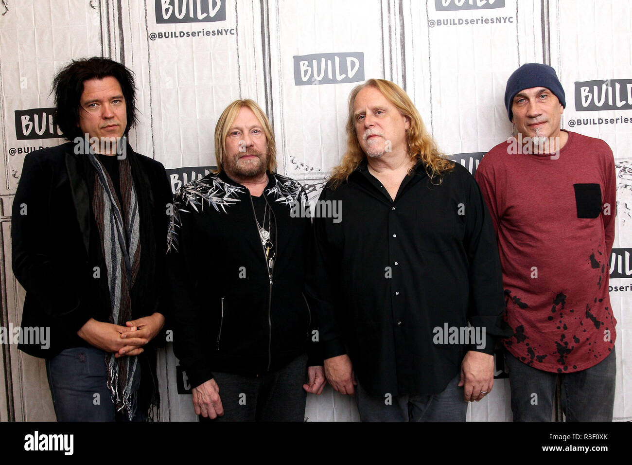 NEW YORK, NY - MAY 15:  Build Presents Andy Hess, Matt Abts, Warren Haynes and Danny Louis of Gov't Mule discussing their 10th studio album, 'Revolution Come...Revolution Go' at Build Studio on May 15, 2017 in New York City.  (Photo by Steve Mack/S.D. Mack Pictures) Stock Photo