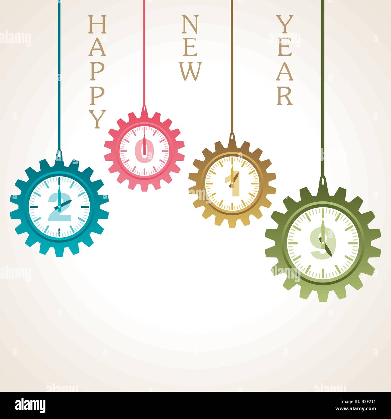2019 happy new year with creative design for your greetings