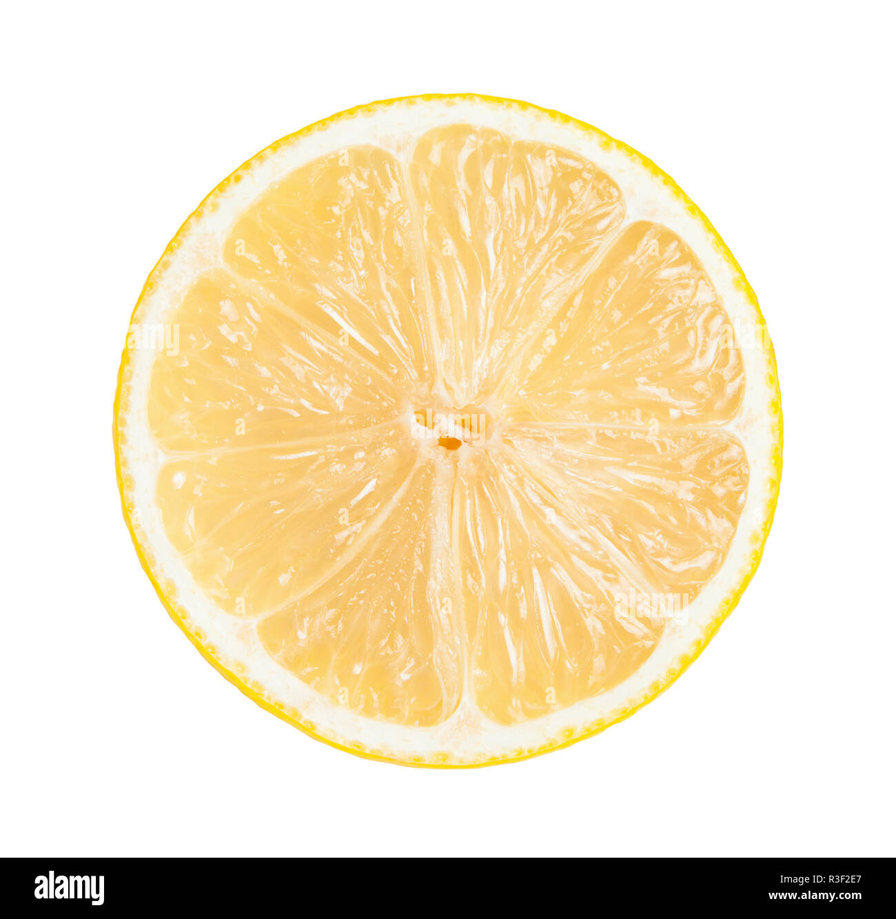 Lemon. Ripe lemon in a cut isolated on white background Stock Photo