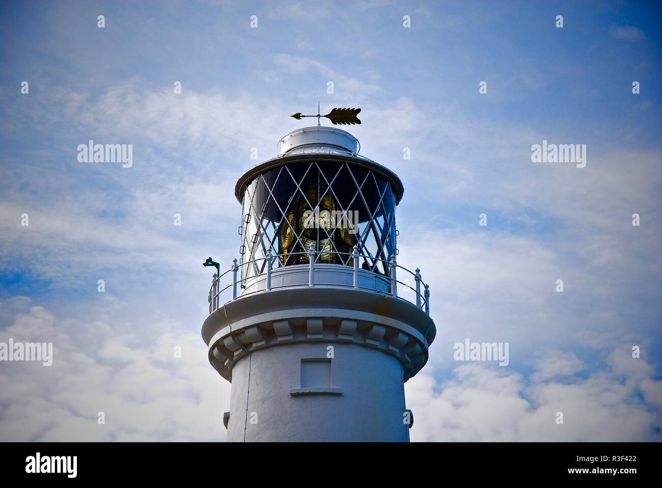 South Stack Lighthouse Lantern, Holyhead, Anglesey, North Wales, UK Stock Photo