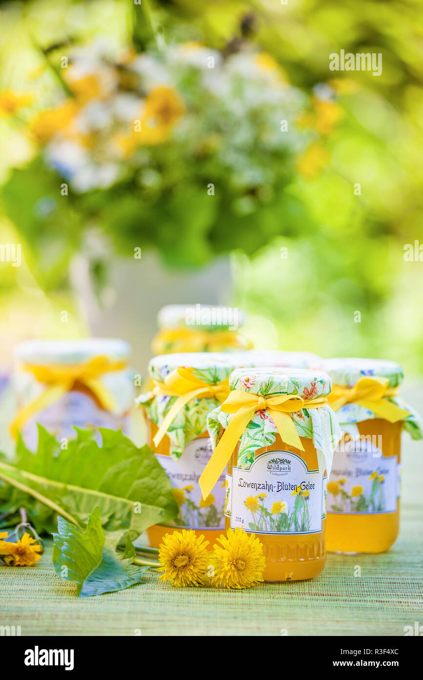 dandelion flower jelly Stock Photo Alamy