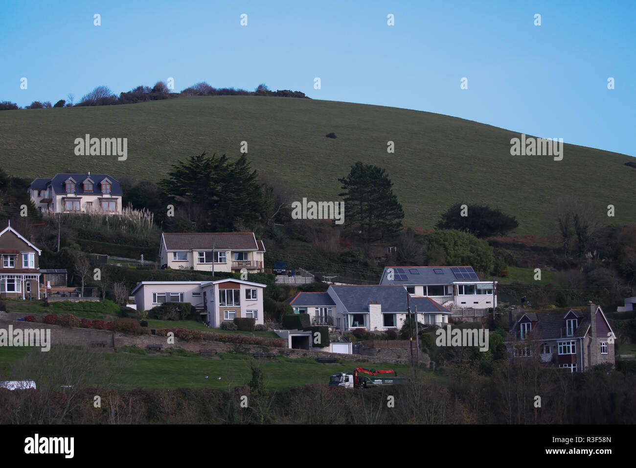 Houses in Lynmouth,Devon,UK Stock Photo Alamy