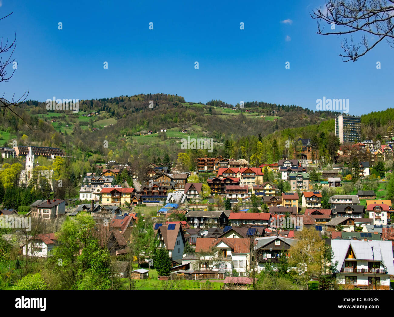 resort-town-szczawnica-in-spring-poland-stock-photo-alamy
