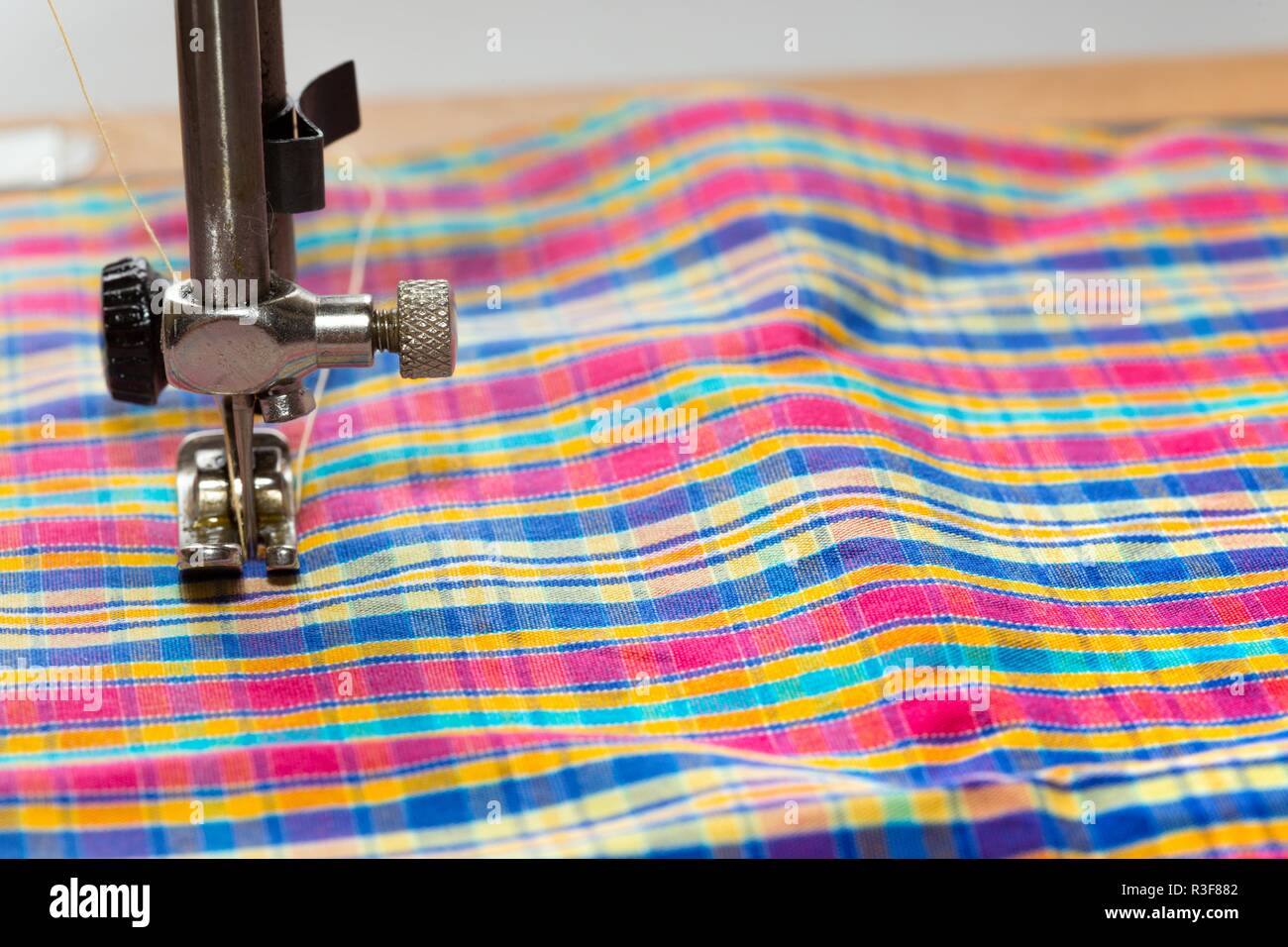 sewing machine sewing process in the phase of sewing Stock Photo Alamy