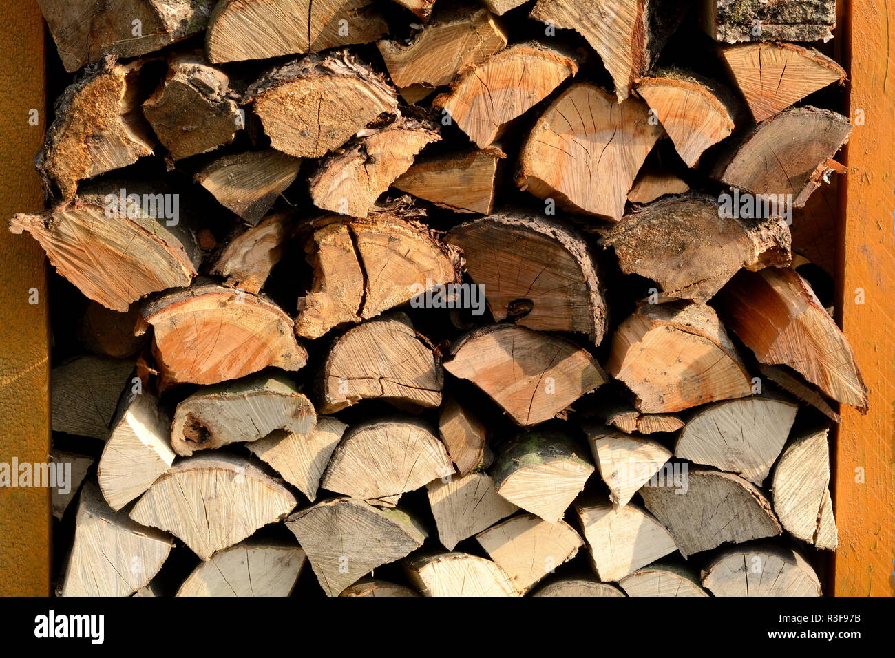 soaked firewood Stock Photo
