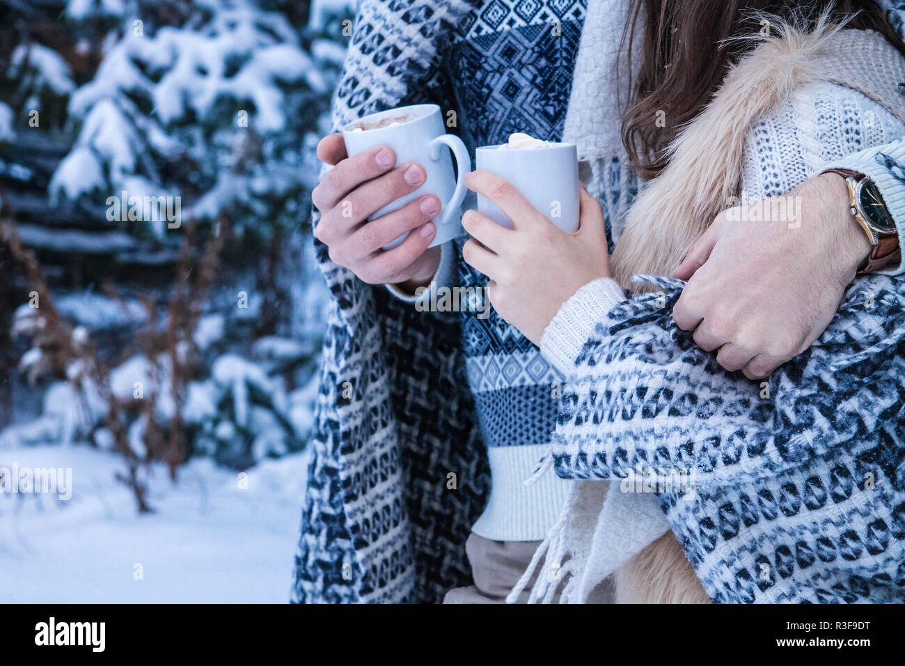 The Bride And Groom Have A Cups Of Coffee. Girl With Big Beautiful Breasts  Stock Photo, Picture and Royalty Free Image. Image 72482471.