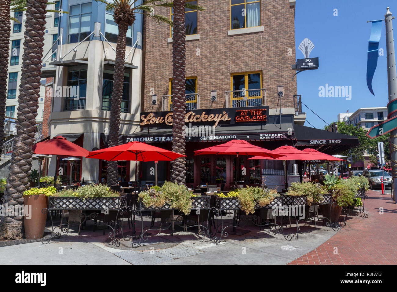 Lou & Mickey's at the Gaslamp in downtown San Diego, California, United States. Stock Photo