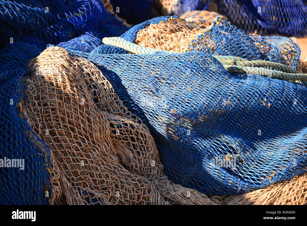 fishing nets in spain Stock Photo Alamy