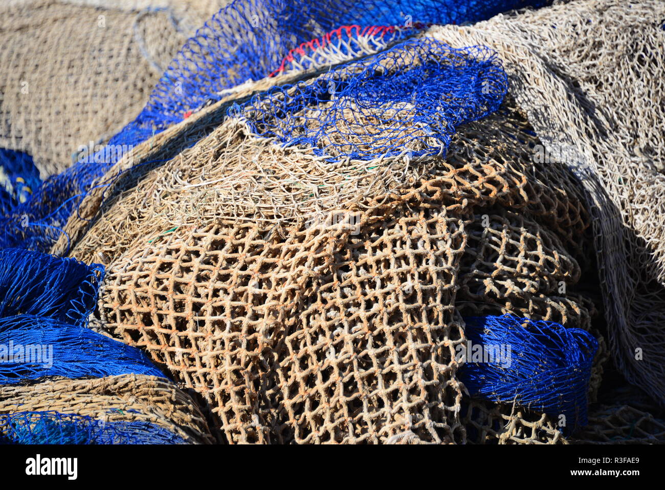 fishing nets in spain Stock Photo Alamy