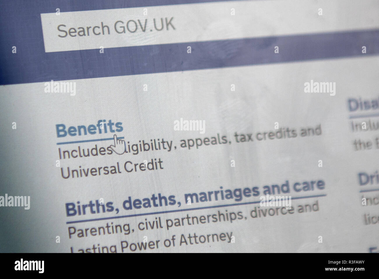 A picture shows a Universal Credit Capability for Work questionnaire form being filled out by a person off work with long term illness. UK. Nov 18. Stock Photo