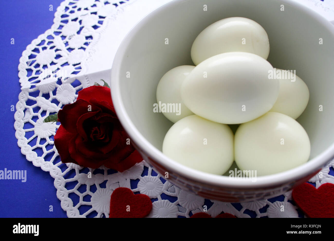 boiled eggs Stock Photo