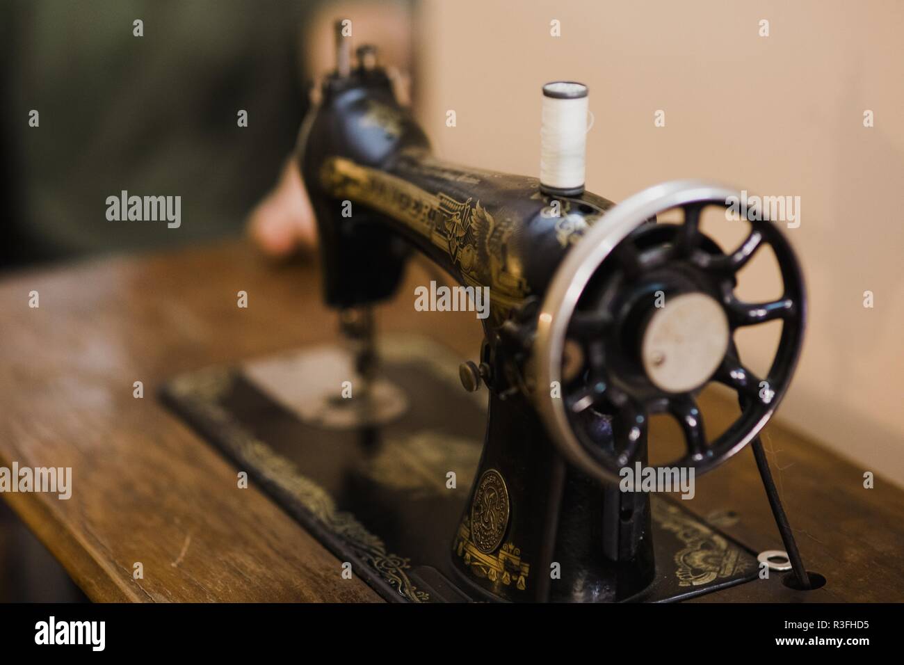 Vintage Sewing Machine Pedal Brand Mende Isolated White Background Stock  Photo - Download Image Now - iStock