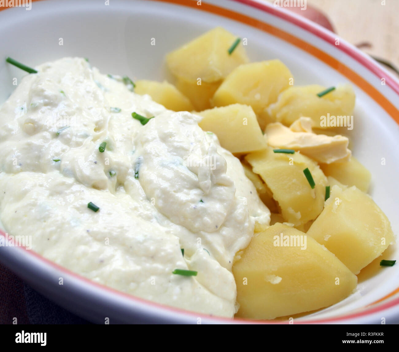 Potatoes With Cottage Cheese Stock Photo 225923483 Alamy
