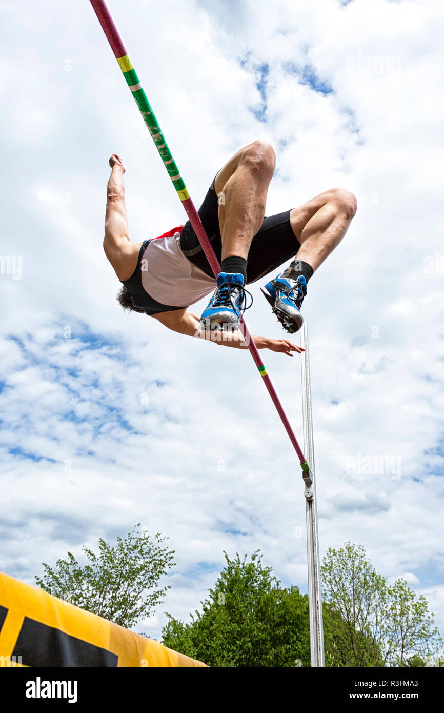 high jump Stock Photo