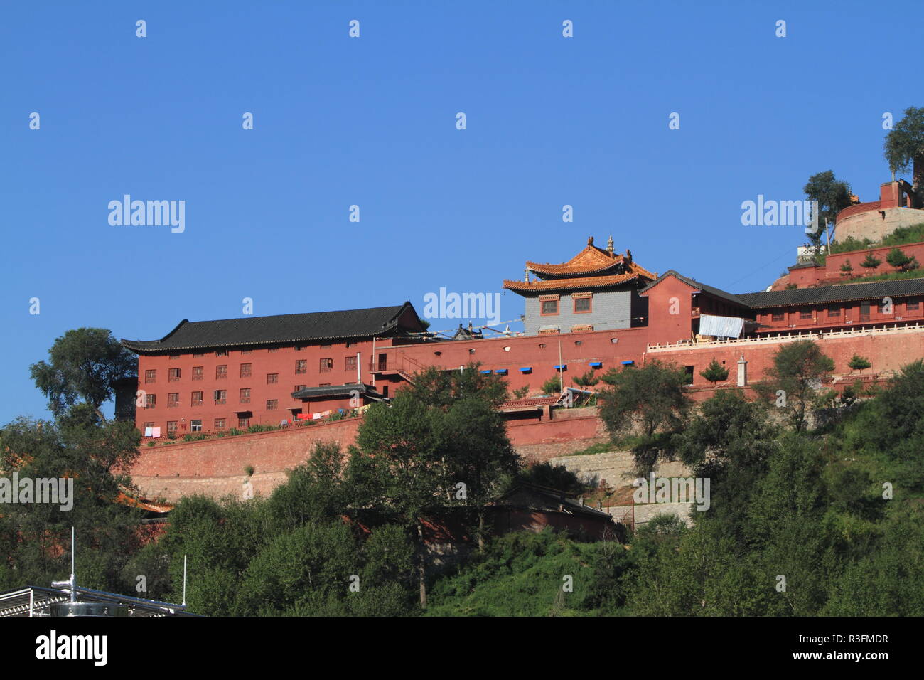 the pusading temple in wutai shan china Stock Photo