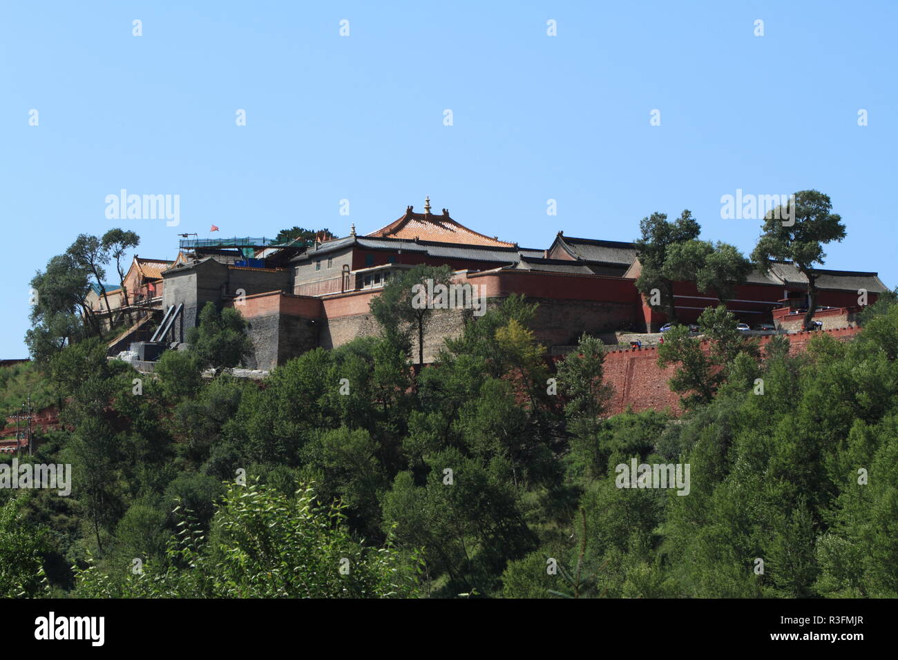 the pusading temple in wutai shan china Stock Photo