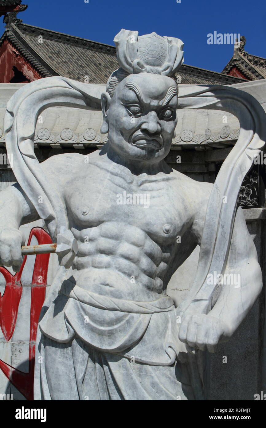 gods statue of wutai shan in china Stock Photo