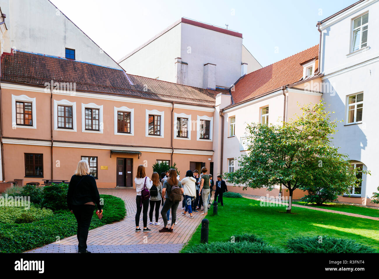 Campus of Vilnius University. Vilnius, Vilnius County, Lithuania, Baltic states, Europe. Stock Photo
