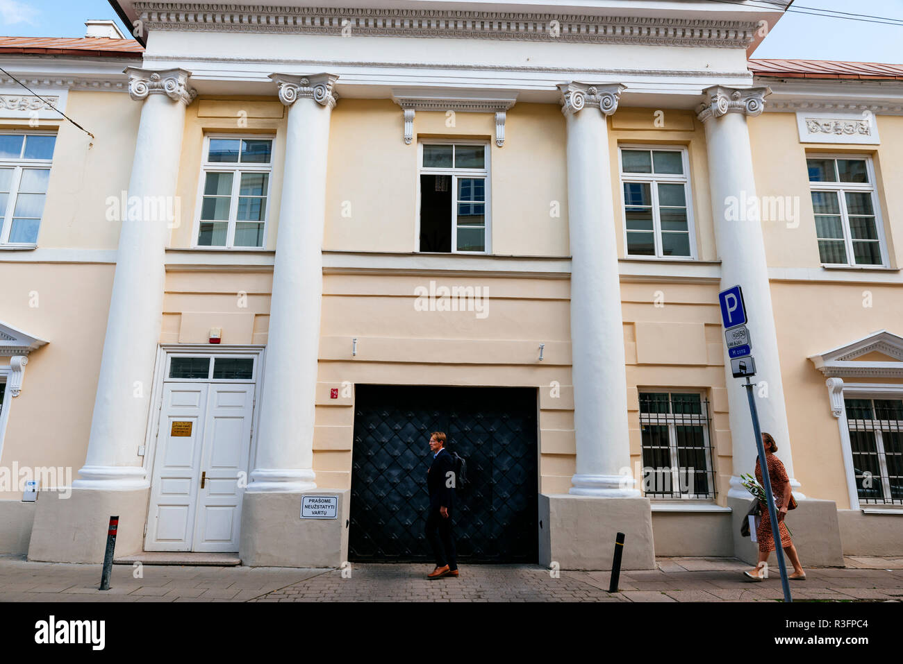 Classic building, Vilnius, Vilnius County, Lithuania, Baltic states, Europe. Stock Photo