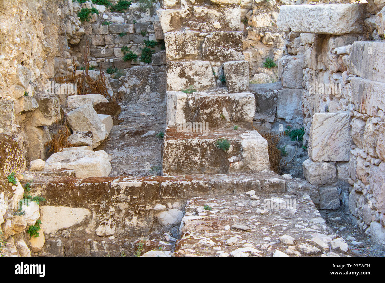 Ancient Hebrew ruins Stock Photo Alamy