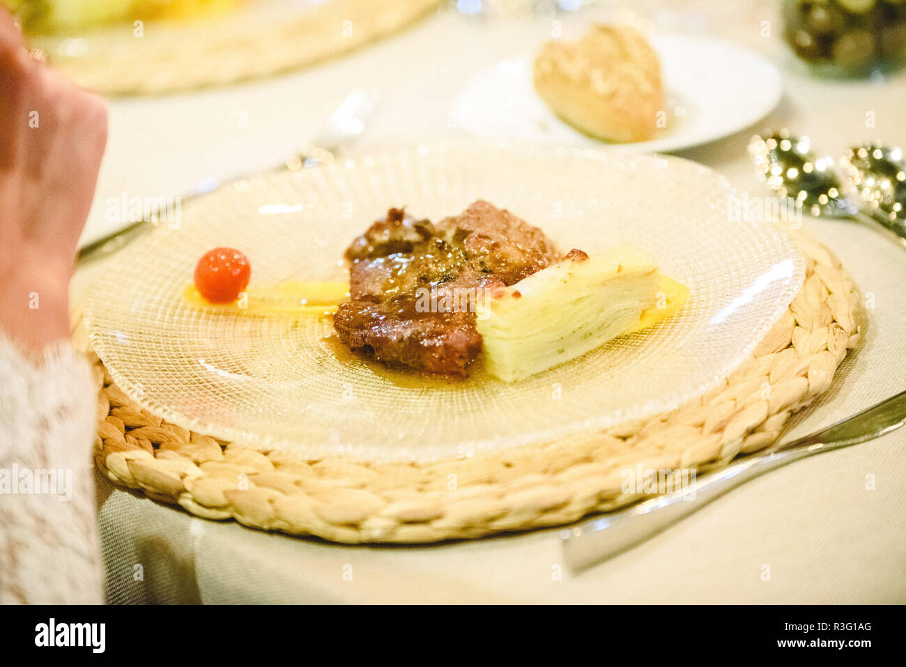 Wedding main dish Stock Photo Alamy