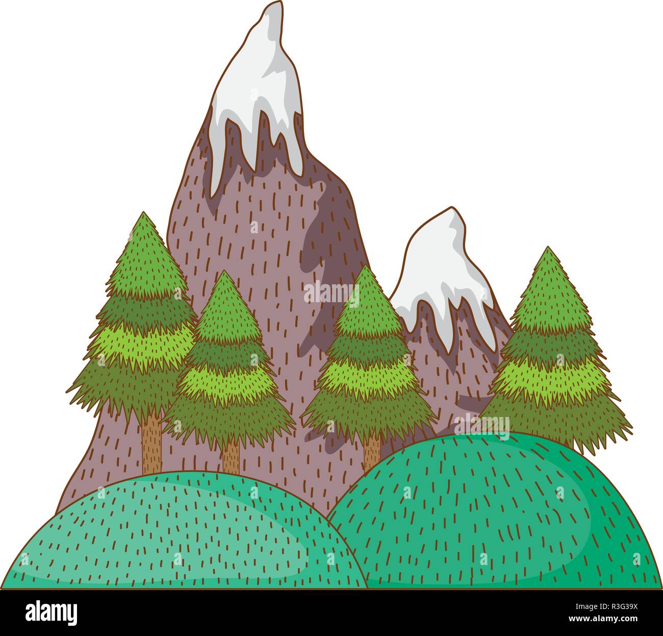 Mountains nature landscape Stock Vector Image & Art - Alamy