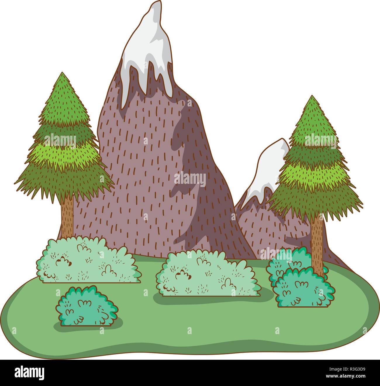 Mountains nature landscape Stock Vector Image & Art - Alamy