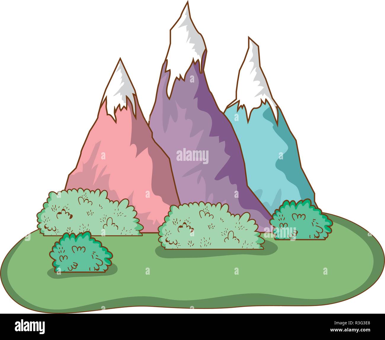 Mountains nature landscape Stock Vector Image & Art - Alamy