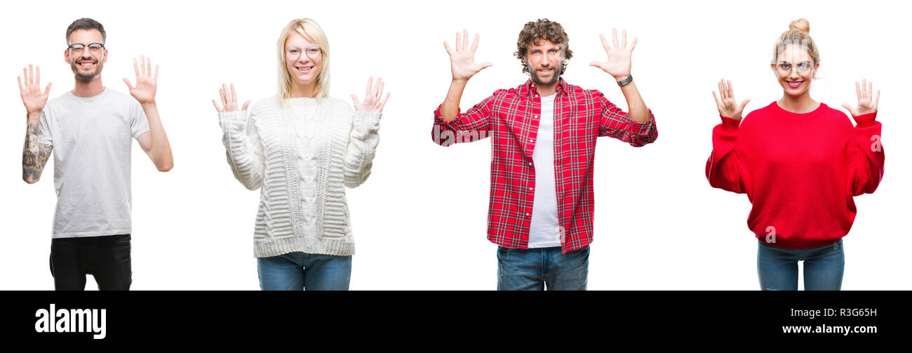Portrait group ten young people hi-res stock photography and images - Alamy